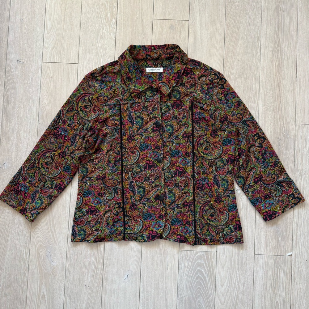 Coldwater Creek Multicolor Paisley Jacket Women’s